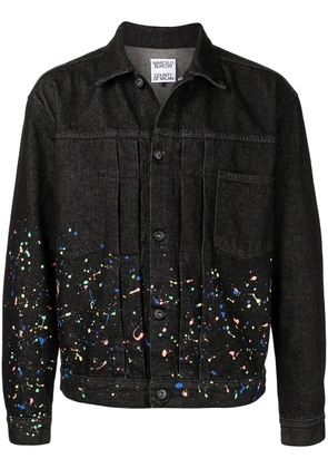 COUNTY OF MILAN paint-splatter denim jacket - Black