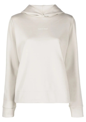 Calvin Klein logo-print hoodie - Grey