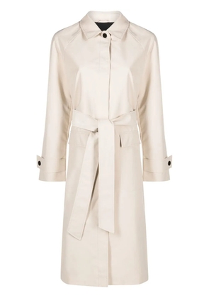Calvin Klein single-breasted belted-waist coat - Neutrals