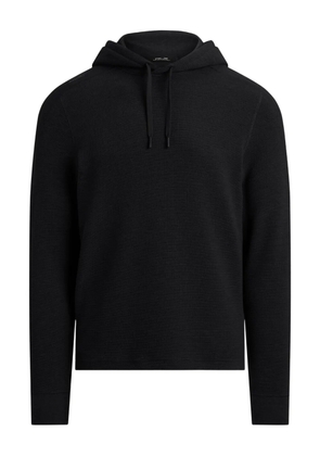 RLX Ralph Lauren waffle-knit drawstring hoodie - Black