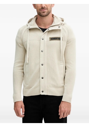 Aeronautica Militare panelled hoodie - Neutrals