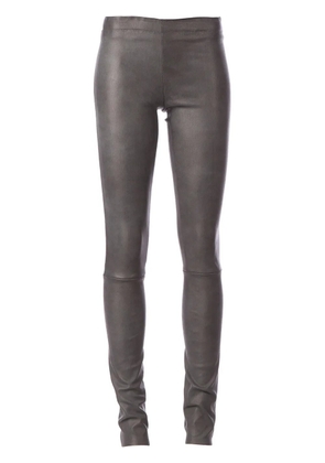 Stouls slim leather trousers - Grey