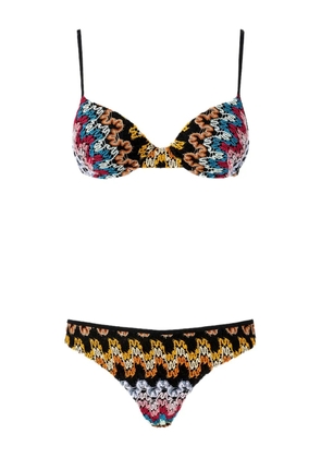 Missoni zigzag-knit bikini set - Black