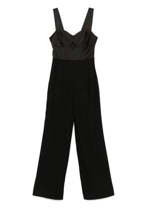 TWINSET sequin-pinstripe jumpsuit - Black