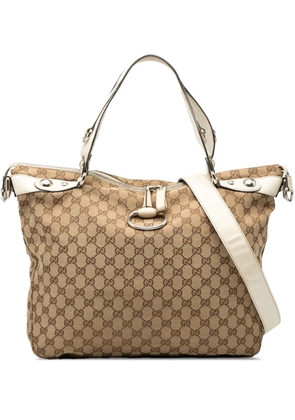 Gucci Pre-Owned 2000-2015 Large GG Canvas Icon Bit satchel - Brown