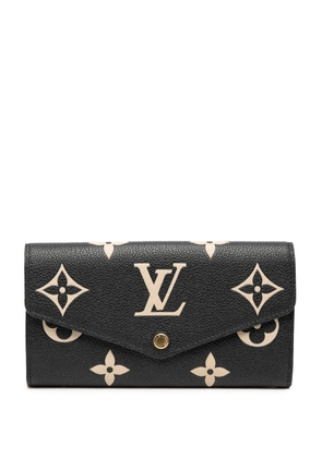Louis Vuitton Pre-Owned 2021-2025 Bicolor Monogram Empreinte Sarah Wallet long wallets - Black