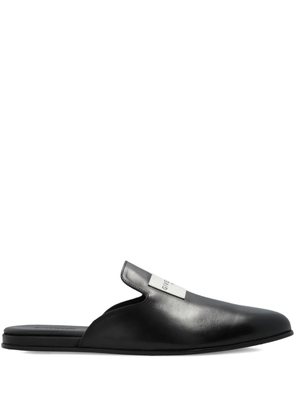Givenchy logo-patch leather mules - Black