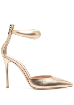 Gianvito Rossi Bijoux 105mm padded-strap pumps - Neutrals