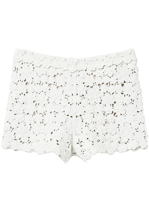 TWINSET floral-embroidered shorts - Neutrals