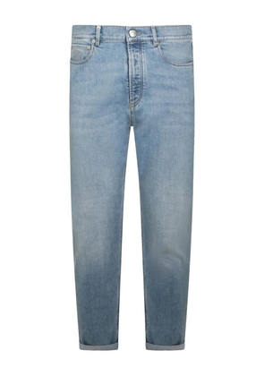 Brunello Cucinelli logo-patch jeans - Blue