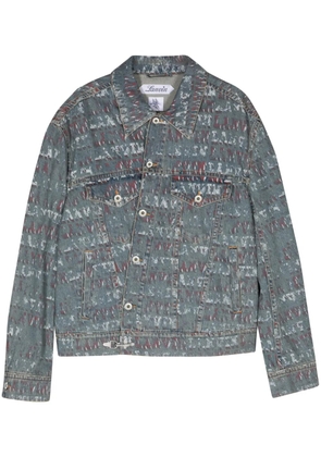 Lanvin x Future stamp-effect denim jacket - Blue
