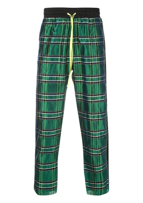 AMIRI silk plaid track pants - Green