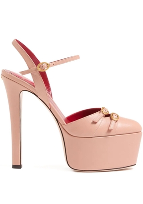 Valentino Garavani 145mm Crasher buckle-strap platform pumps - Pink