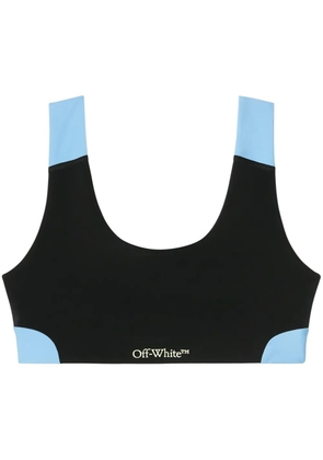 Off-White colour-block sports bra - Black