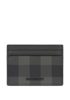 Burberry check card holder - Grey