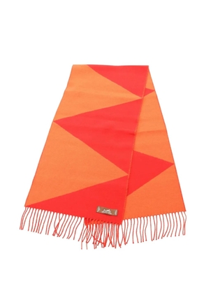 Hermès Pre-Owned 2020s Kazak zigzag cashmere scarf - Red