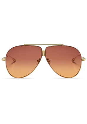 VALENTINO GARAVANI EYEWEAR Rockstud pilot-frame sunglasses - Gold