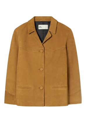 Tory Burch single-breasted suede blazer - Brown