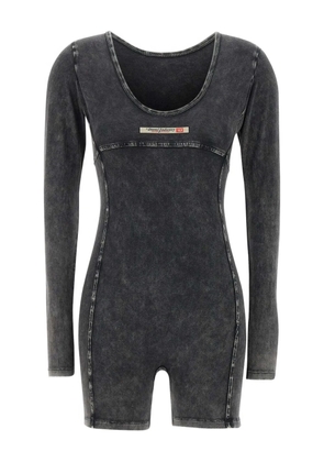 Diesel jersey long-sleeve playsuit - Black