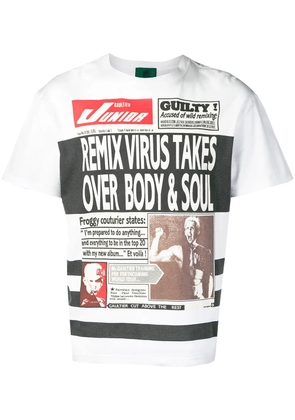 Jean Paul Gaultier Pre-Owned newspaper print T-shirt - White