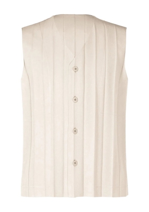 Homme Plissé Issey Miyake pleated sleeveless vest - Neutrals