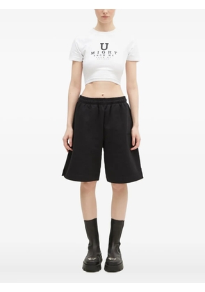 VETEMENTS eye-chart cropped top - White