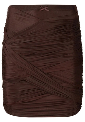 Alexander Wang ruched draped skirt - Brown