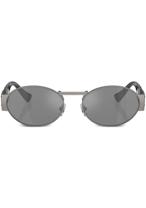 Versace Eyewear Medusa-motif oval-frame sunglasses - Grey