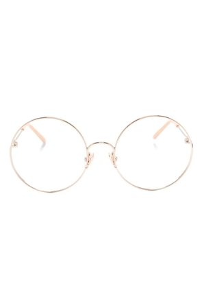 Chloé Eyewear logo-engraved round-frame glasses - Gold