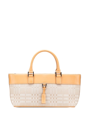 Burberry Pre-Owned 2000-2017 Leather Trimmed Canvas handbag - Brown