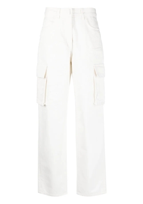 Givenchy distressed straight-leg cargo jeans - White