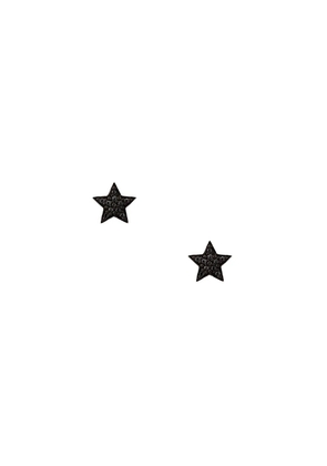 ALINKA black rhodium 18kt white gold STASIA MINI Star diamond stud earrings - Metallic