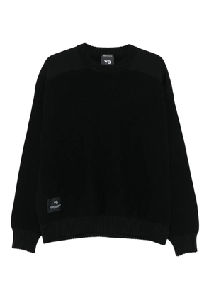 Y-3 ribbed crew-neck sweater - Black