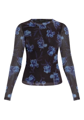 rag & bone floral-print long-sleeves top - Black