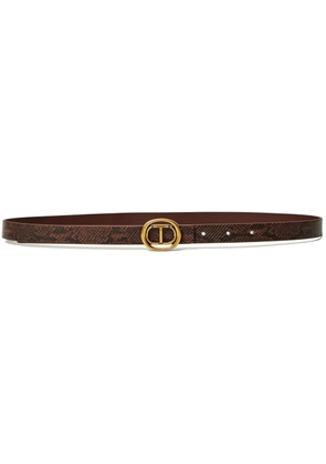 TWINSET logo-plaque belt - Brown