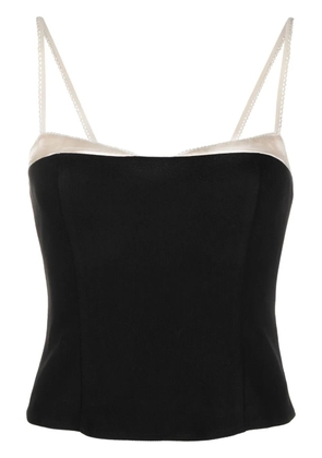 Reformation Melanie contrast-trimmed tank top - Black