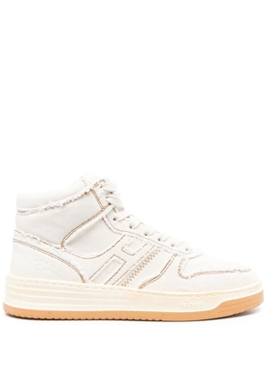 Hogan contrast-stitch high-top sneakers - Neutrals