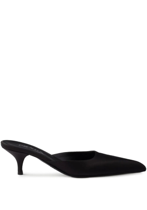 Prada 55mm satin mules - Black