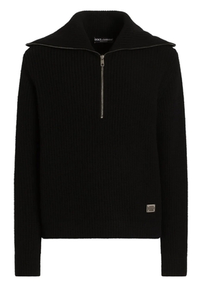 Dolce & Gabbana fisherman's-knit sweater - Black