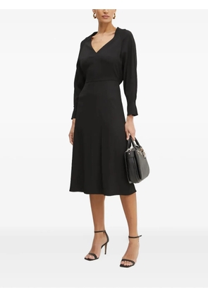 BOSS V-neck midi dress - Black
