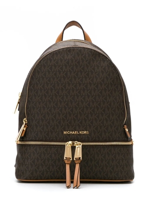 Michael Kors medium Rhea logo-print backpack - Brown