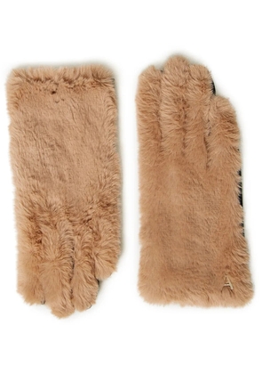 TWINSET faux-fur gloves - Brown