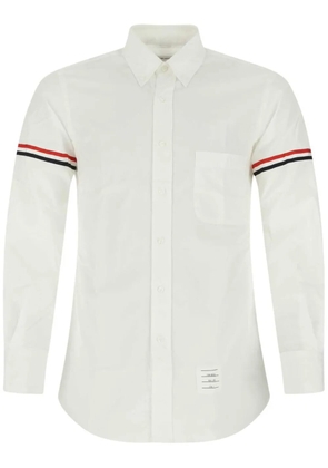 Thom Browne RWB stripe detail sleeve shirt - White