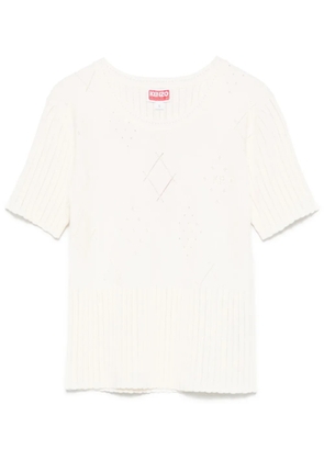 Kenzo diamond-pattern T-shirt - White