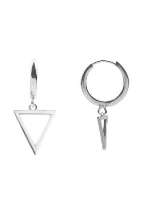 All the Luck in the World triangle hoop earring - Silver