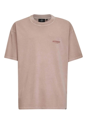 Represent logo-print cotton T-shirt - Pink