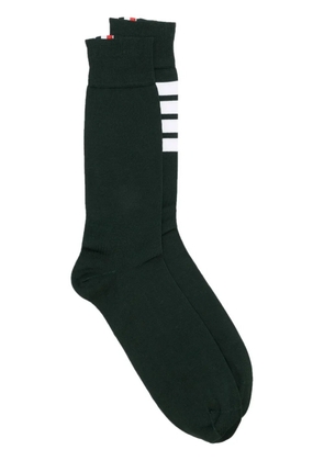 Thom Browne 4-Bar stripe mid-calf socks - Green
