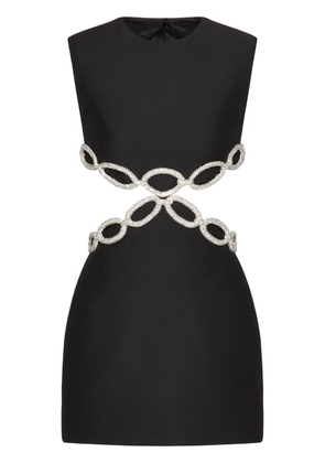 Valentino Garavani Crepe Couture embroidered short dress - Black