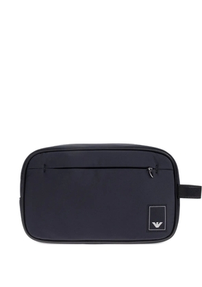 Emporio Armani logo-patch front-pocket clutch - Blue