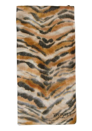 TWINSET leopard-print scarf - Neutrals